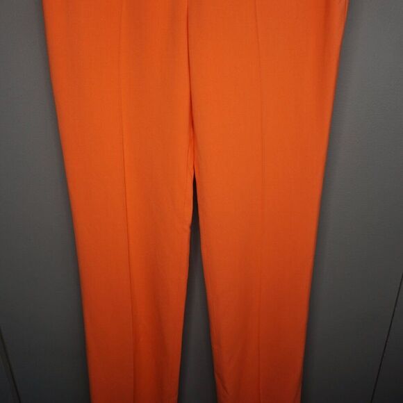 New A.L.C. Kennedy Straight Leg Trousers in Clementine Orange size 4 - Picture 4 of 16